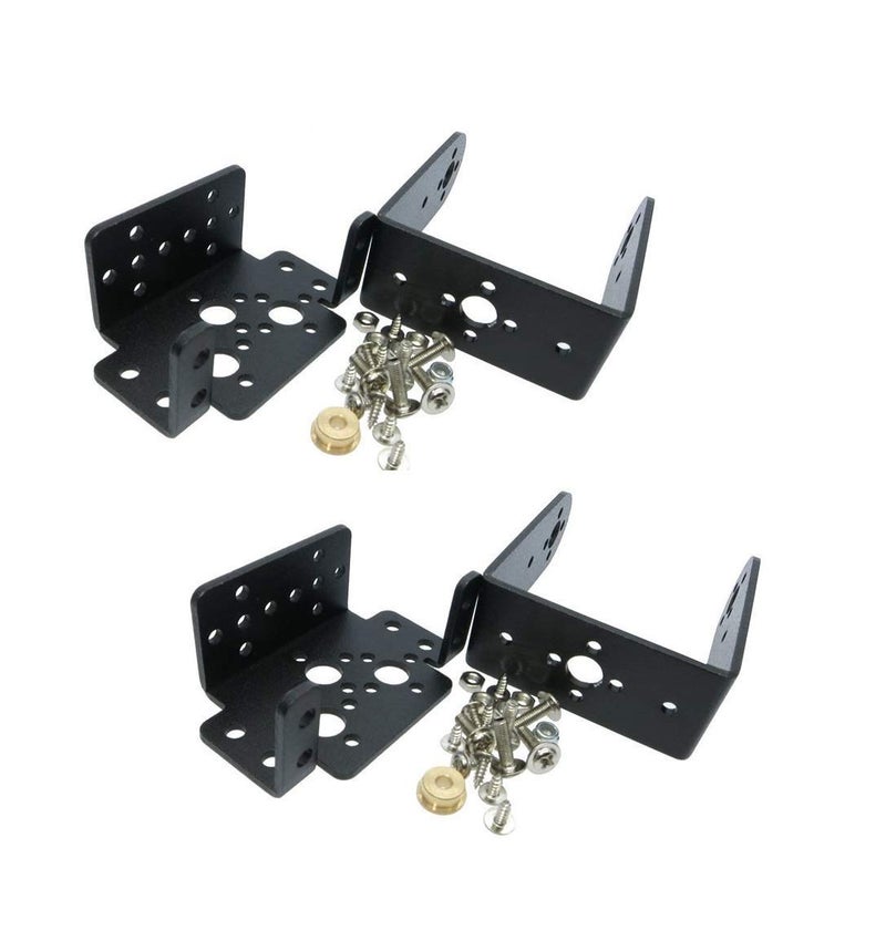 Bolsen 2 Set 2 DOF Short Pan and Tilt Servos Bracket Sensor Mount Kit for Compatible MG995 Retail
